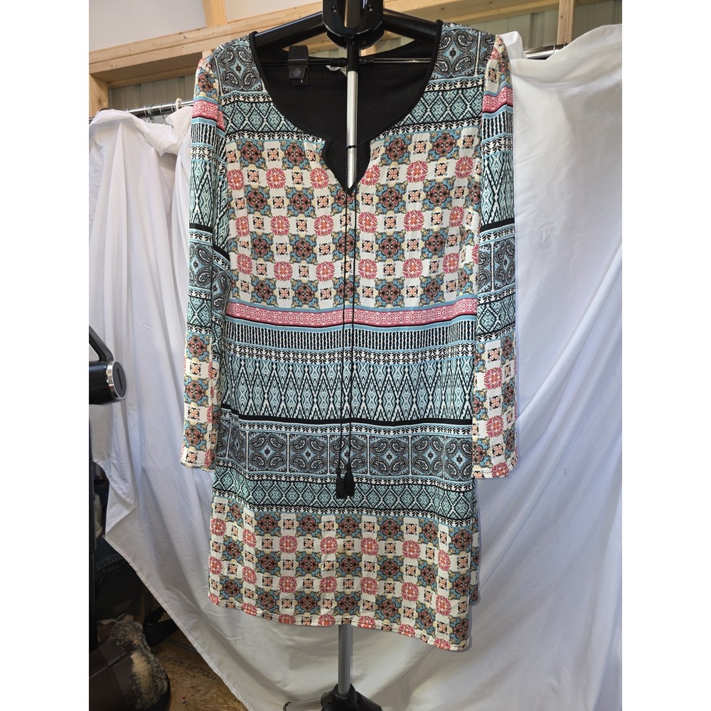 Speeklers Vintage Dress Boho, Cottagecore. Size 1x. Bell Sleeves, Multi...